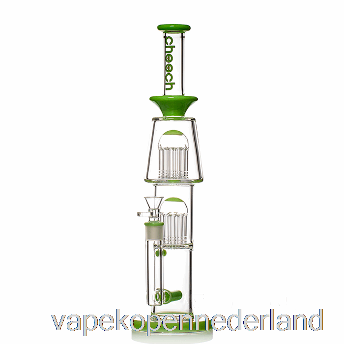 Elektronische Sigaret Vape Cheech Glas Dual Tree Inline Bong Groen